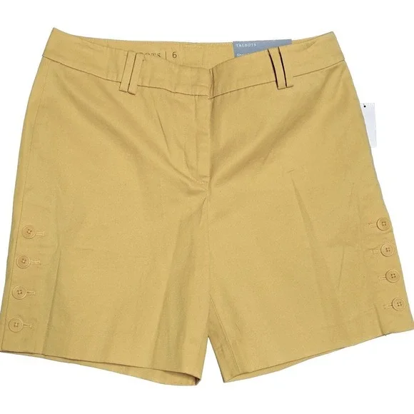 Talbots 7” Yellow Women's Shorts - Picture 2 of 13